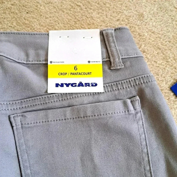❤️ NWT Nygard Slim Leg Cropped Pant Grey Women's Size 6 Stretch Skinny Crop - Picture 10 of 11